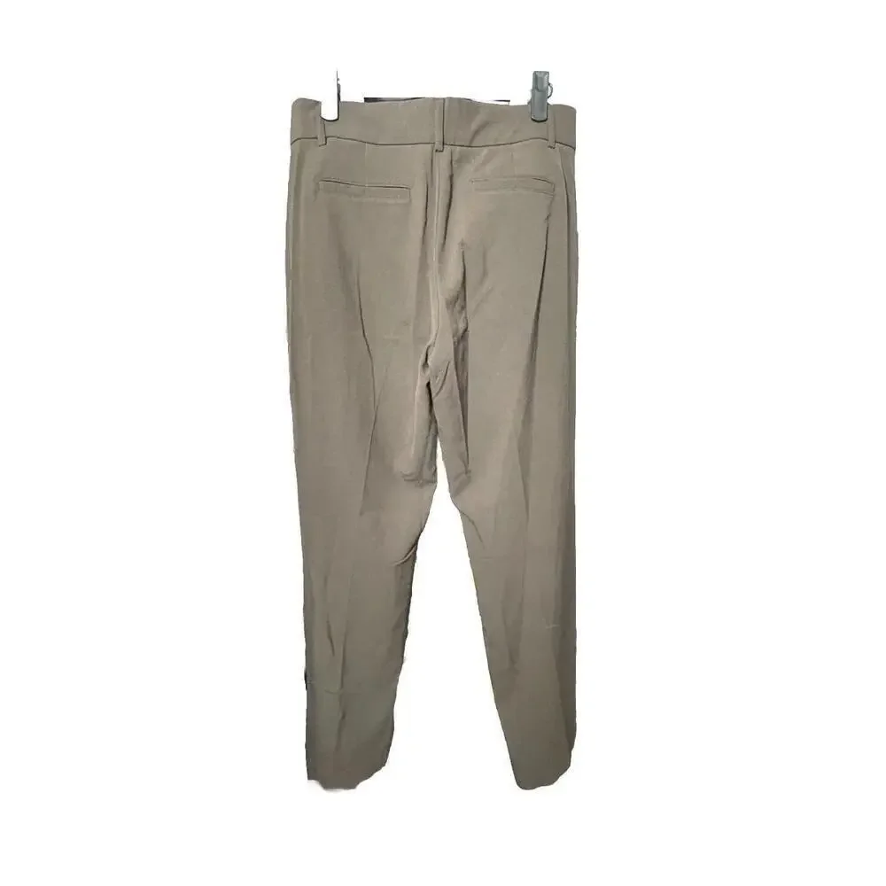 Briggs Womens Pants Sz 8 Brown Flat Front Stretch Career Dress Pant